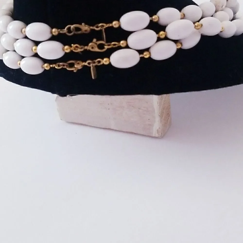 THREE 80s Vintage Monet beaded Necklaces!